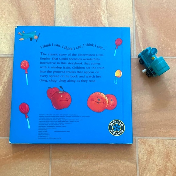 Vintage The Little Engine That Could Hard Cover Storybook and Windup Train Set - Picture 3 of 5